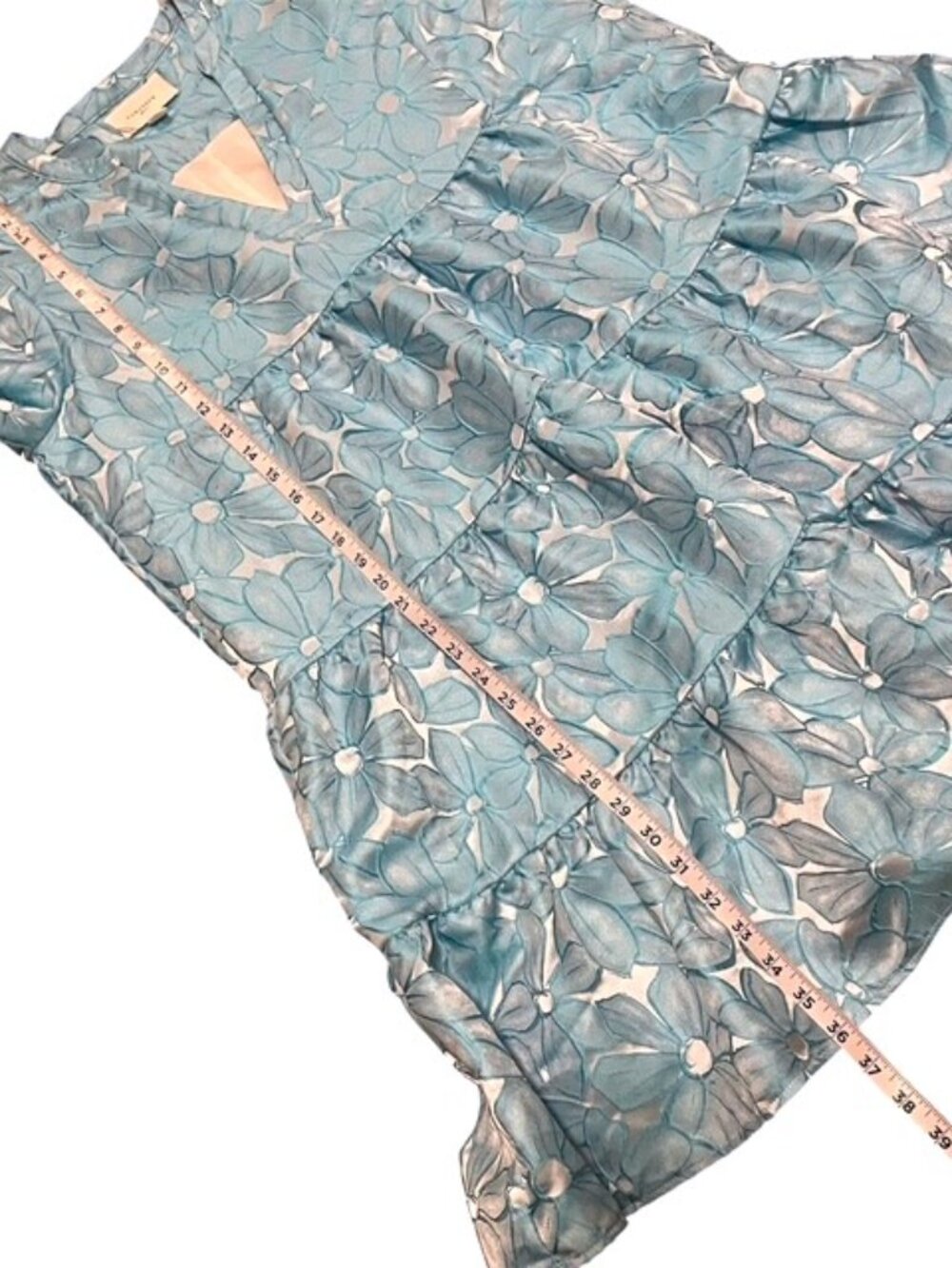 Tuckernuck Pomander Place Blue Daisy Jacquard Kenzo Dress Size XL - Picture 16 of 16